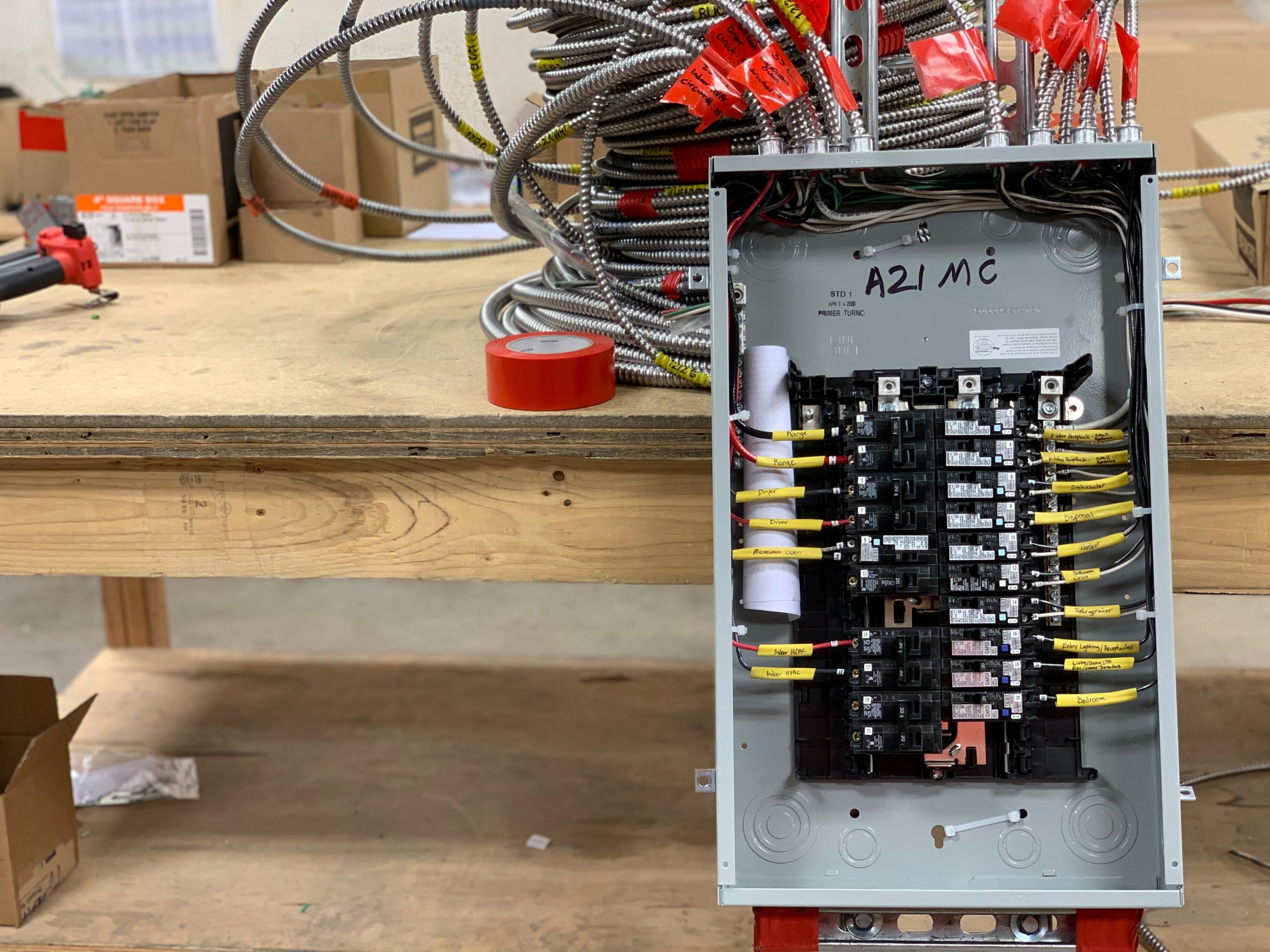 electrical box on a workbench