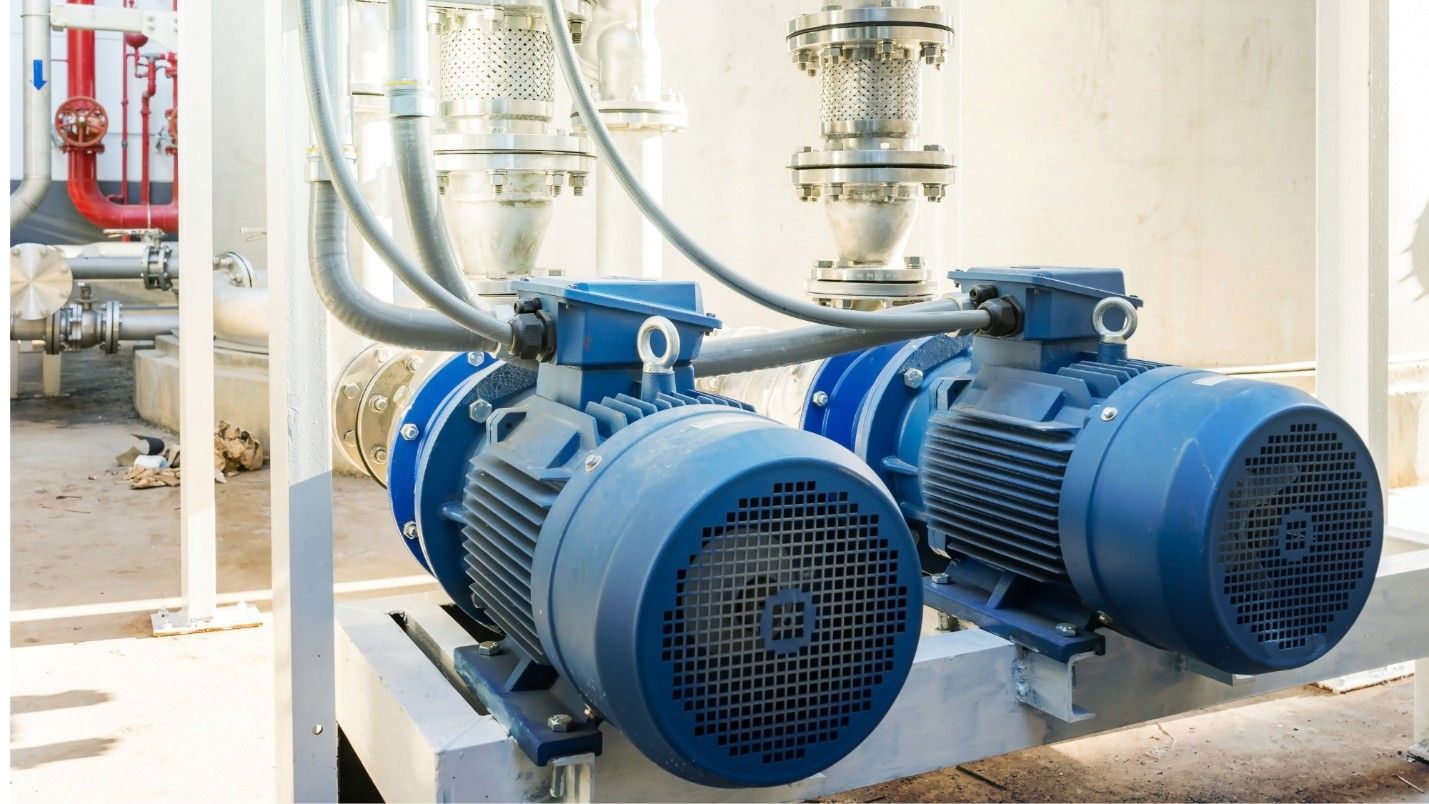 An industrial motor being used for business operations.